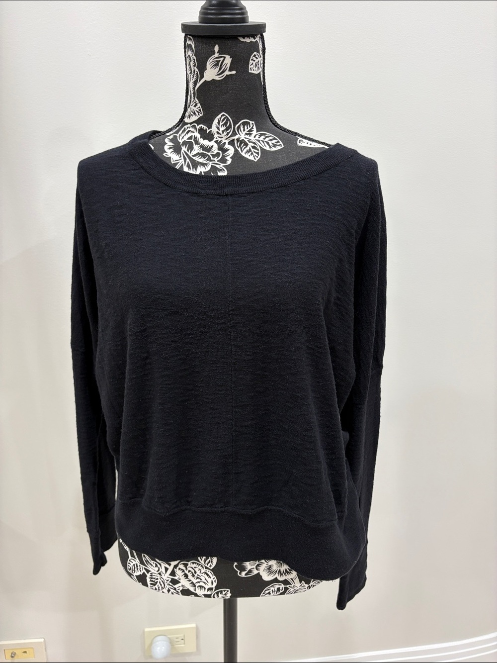 Vince Black Cotton Sweater medium